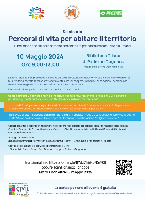 TERZO TEMPO: PERCORSI DI VITA PER ABITARE IL TERRITORIO