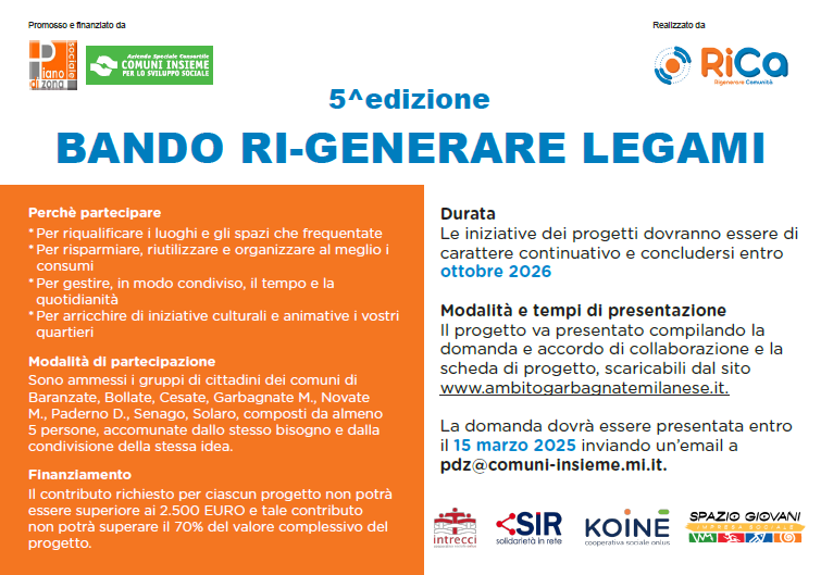 RIGENERARE LEGAMI 5° EDIZIONE